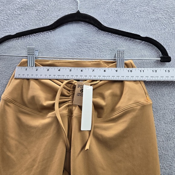 PINK Women Activewear Pants XS Brown Legging Logo Drawstring 27" NWT - Picture 8 of 14